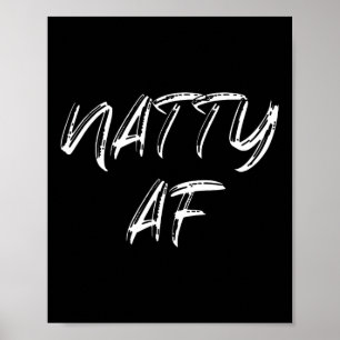 Póster Divertido gimnasio 100% Natty Af Bodybuilding Appa