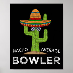 Póster Divertido gracioso humor sobre el Chiste Bowler