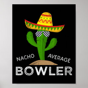 Póster Divertido gracioso humor sobre el Chiste Bowler
