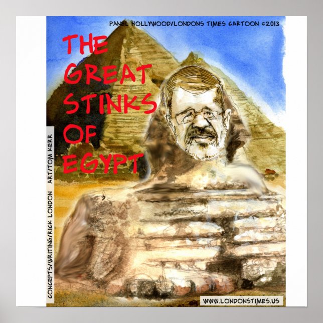 Póster Divertido Gran Hedor de Egipto de Morsi (Frente)