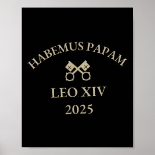 Póster Divertido Habemus Papam Papa Leo Xiv 2025 Católico