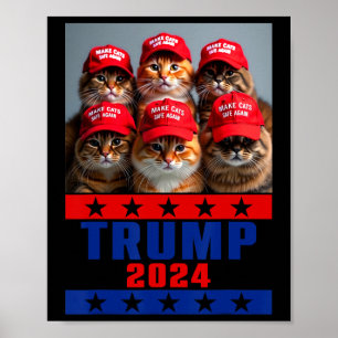 Póster Divertido hacer que los gatos salven de nuevo a Tr
