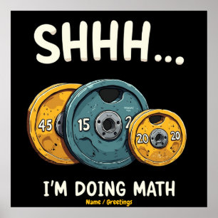 Póster Divertido haciendo matemáticas Entrenamiento de l