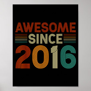 Póster Divertido hijo de 9 años increíble desde 2016 cump