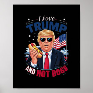 Póster Divertido Hilarante Conservador Me Encanta Trump Y