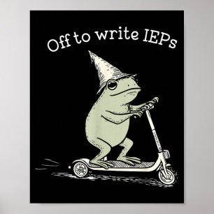 Póster Divertido Ir a Escribir Ieps Rana Mago Meme Au Spe