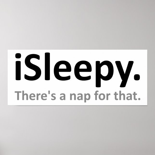 Póster Divertido iSleepy (Frente)