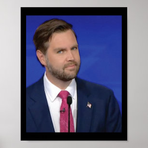 Póster Divertido J.d Vance Meme Debate del vicepresidente