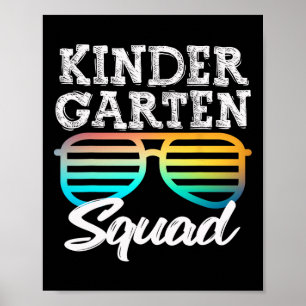 Póster Divertido jardín de infantes quad gafas de sol niñ