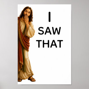 Póster Divertido Jesús Vi Eso