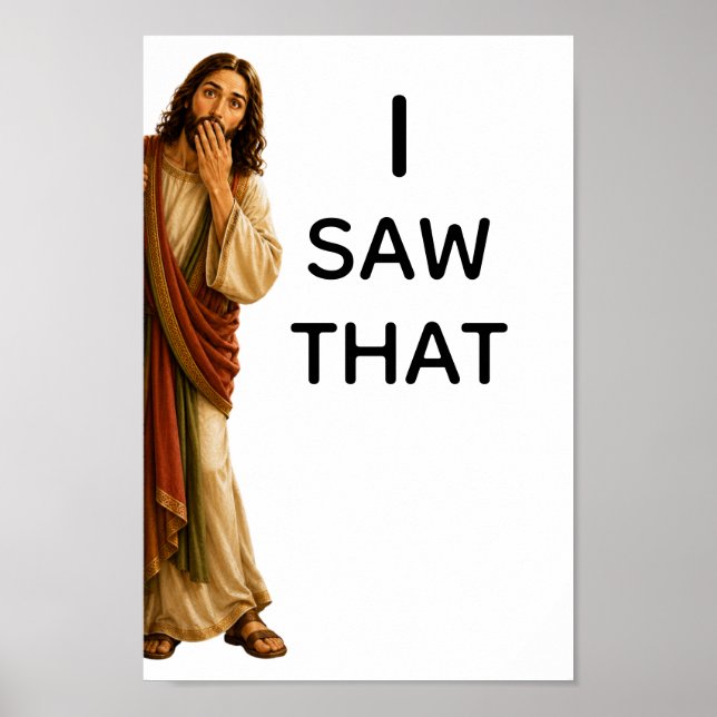Póster Divertido Jesús Vi Eso (Frente)
