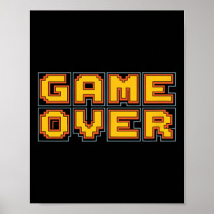 Póster Divertido juego de arcade retro de los 80 Nostalgi