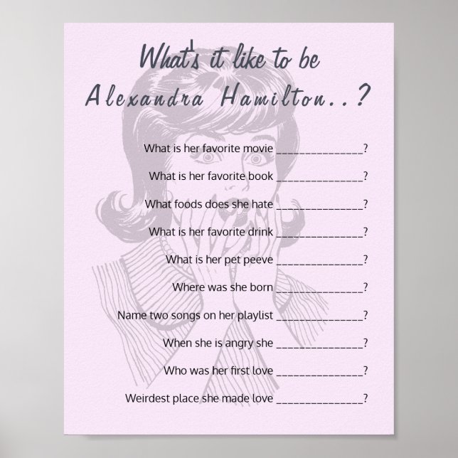 Póster Divertido juego de preguntas Fiestas 40 cumpleaños (Frente)