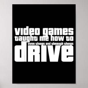 Póster Divertido Juego Nuevo Conductor Videojuego Conduci