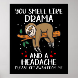 Póster Divertido jungle Sloth