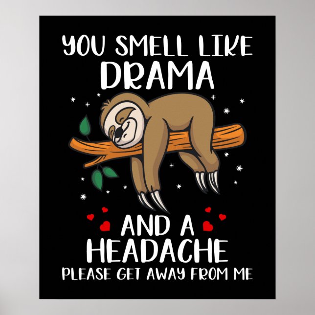 Póster Divertido jungle Sloth (Frente)