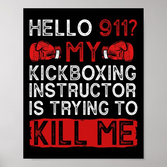 Póster Divertido Kickboxing Kickboxer Kickbox  (Frente)