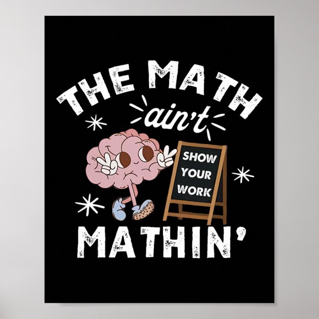 Póster Divertido La matemática no es matemática Lindo Mue (Frente)