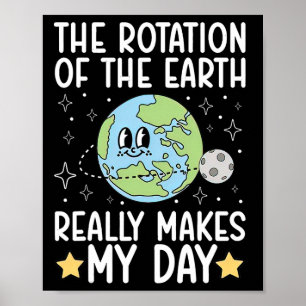 Póster Divertido La Rotación De La Tierra Realmente Hace 