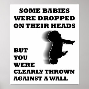 Póster Divertido Lanzado Contra Una Pared