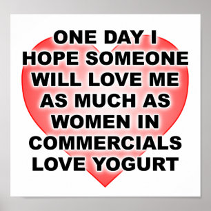 Póster Divertido Las Mujeres Aman El Yogur