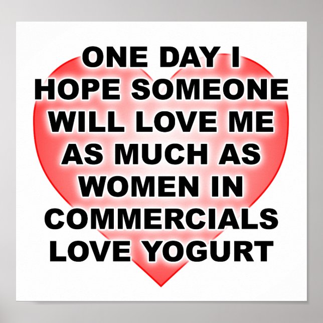 Póster Divertido Las Mujeres Aman El Yogur (Frente)