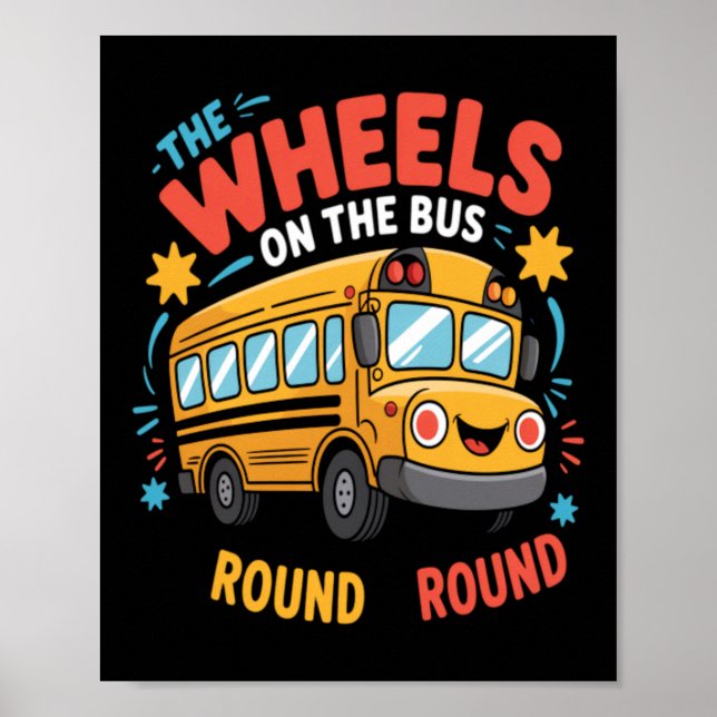 Póster Divertido Las Ruedas Del Autobús (Frente)