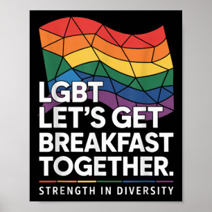 Póster Divertido Lgbt Vamos A Desayunar Juntos _13
