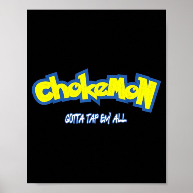 Póster Divertido Lindo Chokemon Jiu Jitsu  (Frente)