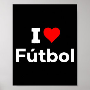 Póster Divertido Lindo Me Encanta Amor Futbol Deporte Fút
