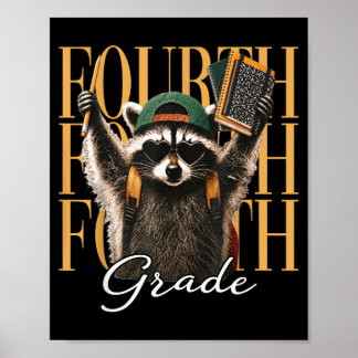 Póster Divertido Maestro De Cuarto Grado Fvibesl Mapache