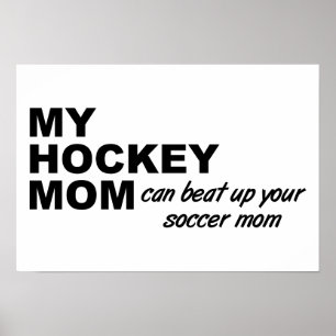 Póster Divertido Mamá de Hockey