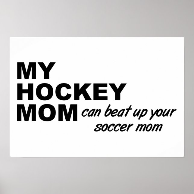 Póster Divertido Mamá de Hockey (Frente)