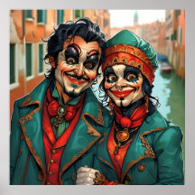 Divertido maquillaje de Halloween Face caricatura 