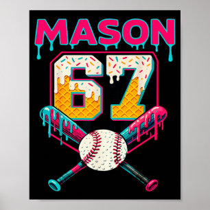 Póster Divertido Mason 67 Seis Siete Srt Meme Helado Gote