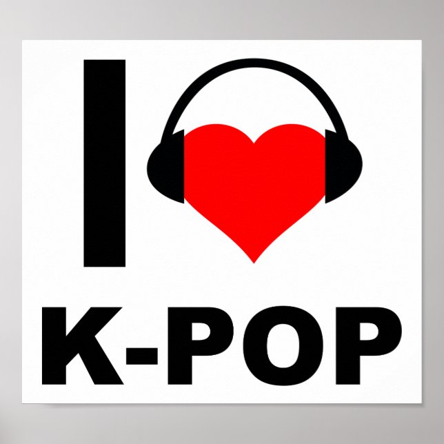 Póster Divertido Me Encanta K-Pop (Frente)