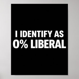 Póster Divertido me identifico como declaración política
