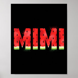 Póster Divertido Mimi Watermelon Summer Fruit Family coin