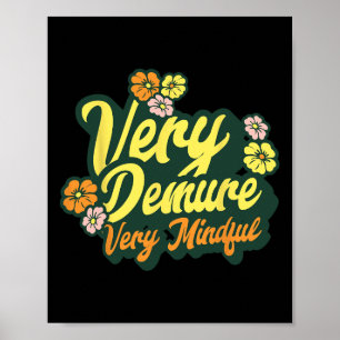 Póster Divertido Muy Demuesto Muy Mental Tendencia Demure