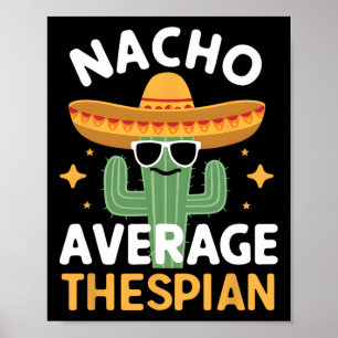 Póster Divertido Nacho Actor Promedio Cinco De Mayo Mexic