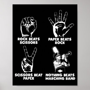 Póster Divertido Nada Supera el Rock de la Banda de Músic
