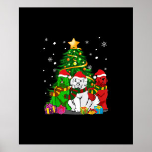 Póster Divertido Newfie   Divertidos Navidades de perros 