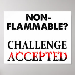 Póster Divertido No Inflamable