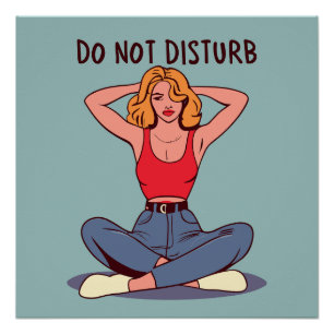 Póster Divertido No Molestar