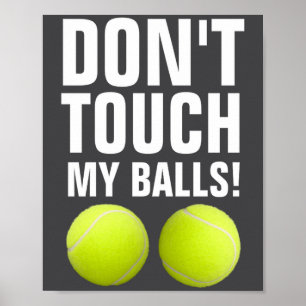 Póster Divertido No Toques Mi Tenis Pandémico 