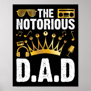 Póster Divertido padre del Día de los Padres del Hip Hop