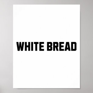 Póster Divertido pan blanco disfraz disfraz Halloween
