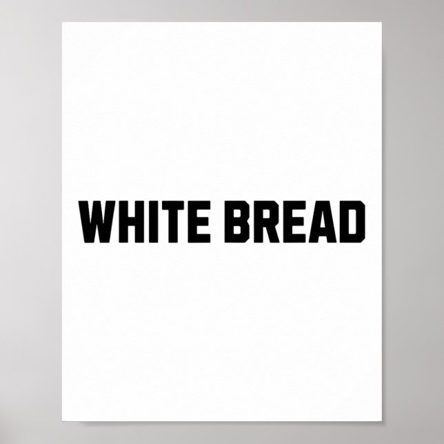 Póster Divertido pan blanco disfraz disfraz Halloween (Frente)
