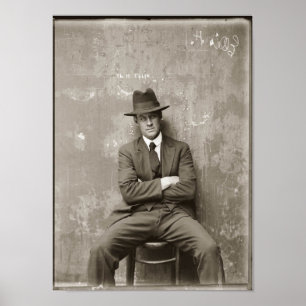 Póster Divertido pandillero de la mafia de la captura de