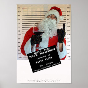 Póster ¡Divertido Papá Noel en el Poster del Departamento